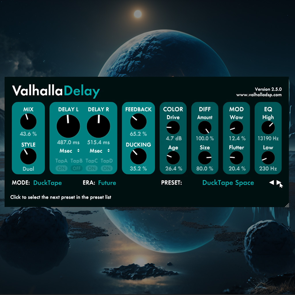 Free Reverb Presets for Valhalla Delay